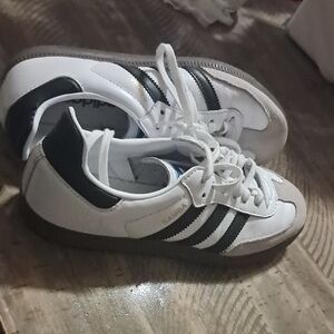 Adidas Samba White and Black Sneakers